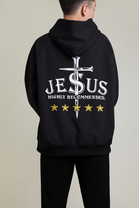 500 GSM Heavyweight Jesus 5 Stars Hoodie